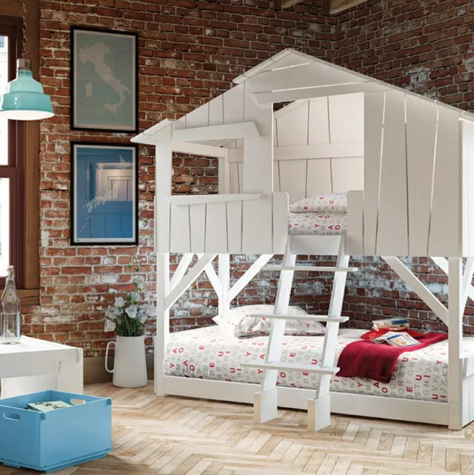 Hot Mathy by bols Lit cabane superposé finition laquée (coloris au choix)