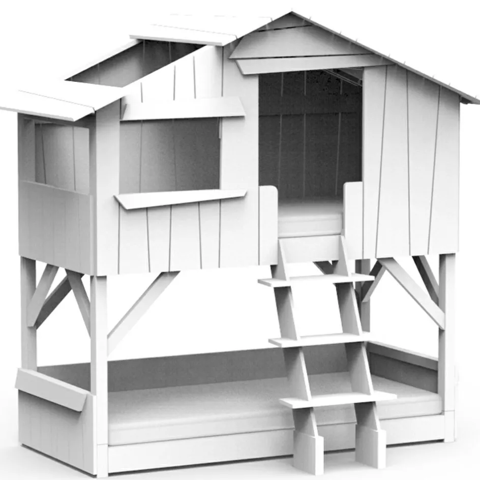 Hot Mathy by bols Lit cabane superposé finition laquée (coloris au choix)