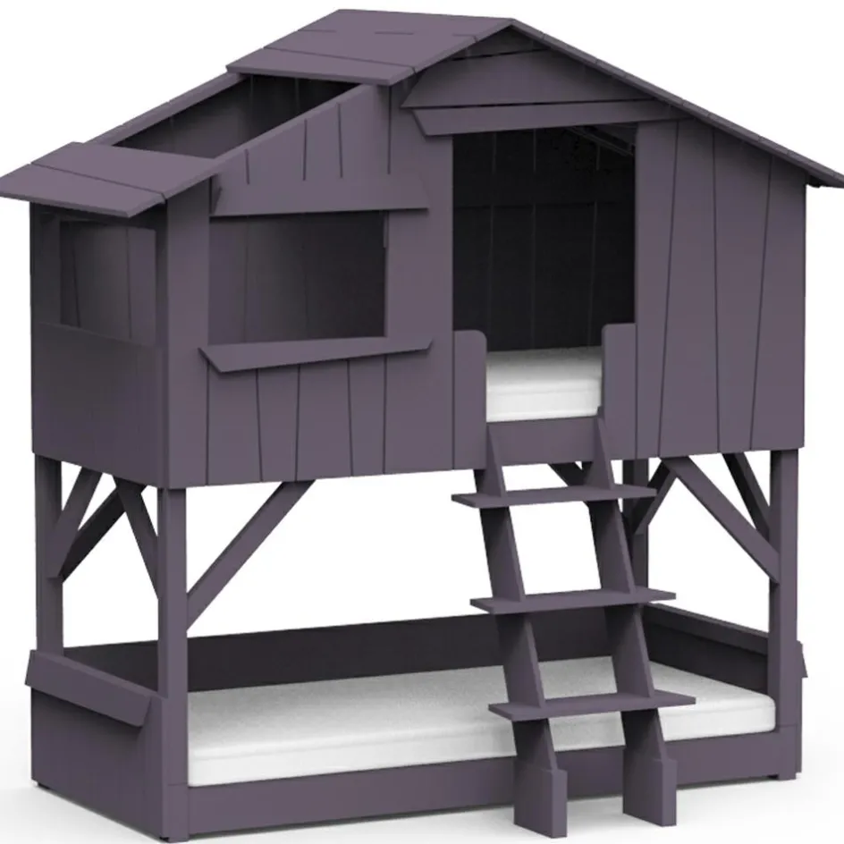 Hot Mathy by bols Lit cabane superposé finition laquée (coloris au choix)