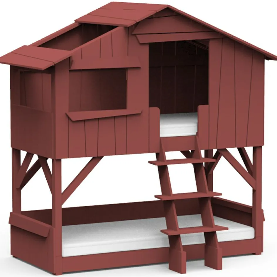 Hot Mathy by bols Lit cabane superposé finition laquée (coloris au choix)