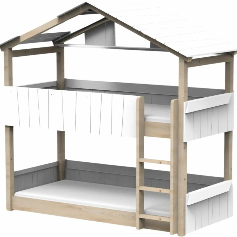 Clearance Mathy by bols Lit cabane superposé Star Light 3 finition laquée (coloris au choix)