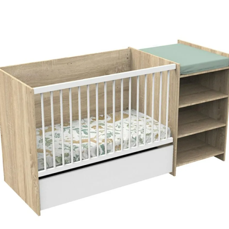 Outlet Baby Price Lit combiné évolutif Up chêne doré (60 x 120 cm)