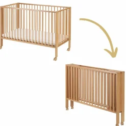 Lit d'appoint pliable Jori Natural (120 x 60 cm)|Tissi Sale