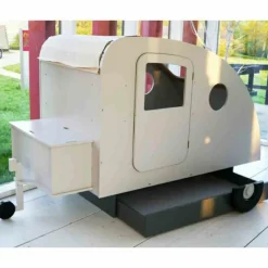 Lit enfant caravane avec coffre + timon finition laquée (coloris au choix)|Mathy by bols Hot