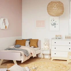 Hot Mathy by bols Lit junior Madavin avec pieds en bouleau coloris au choix (90 x 200 cm)