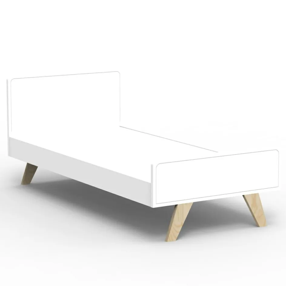 Hot Mathy by bols Lit junior Madavin avec pieds en bouleau coloris au choix (90 x 200 cm)