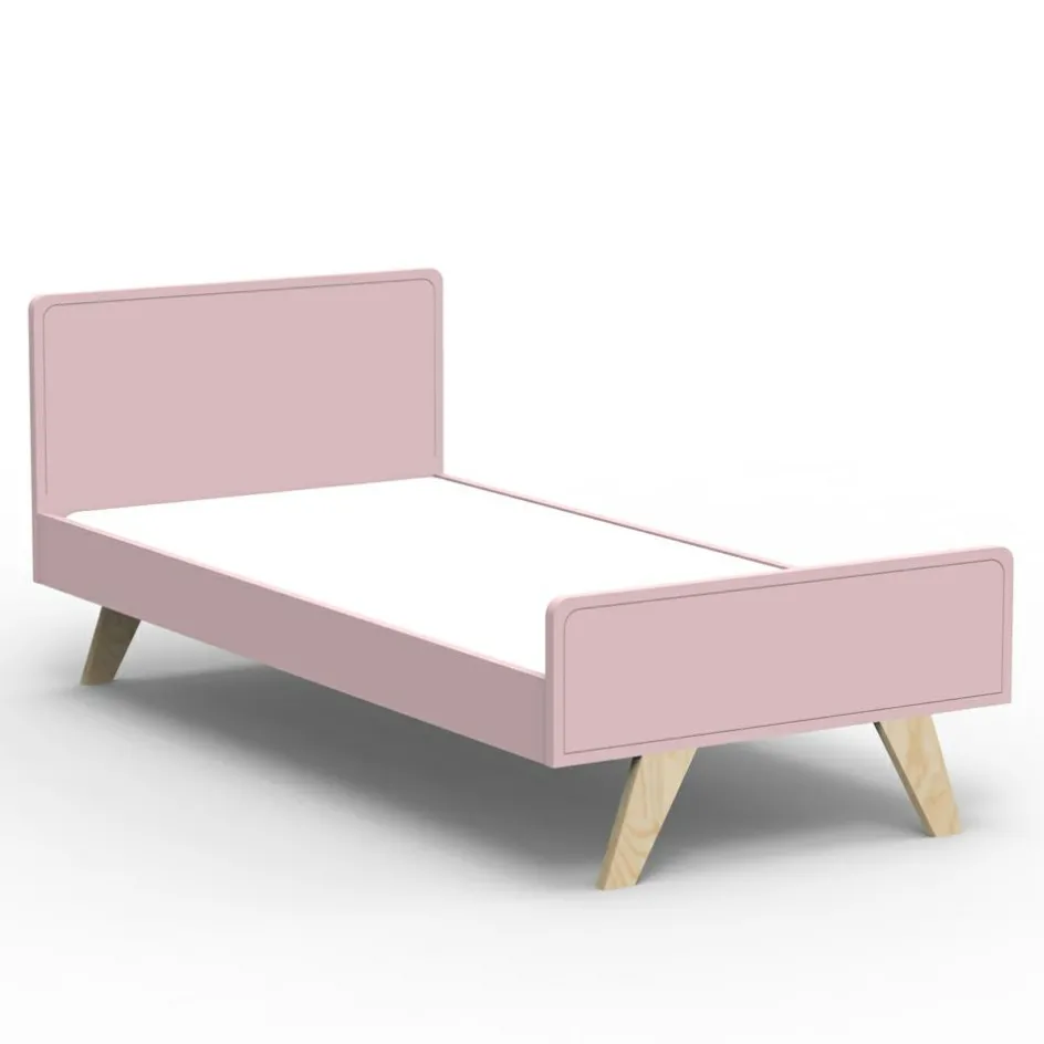 Hot Mathy by bols Lit junior Madavin avec pieds en bouleau coloris au choix (90 x 200 cm)