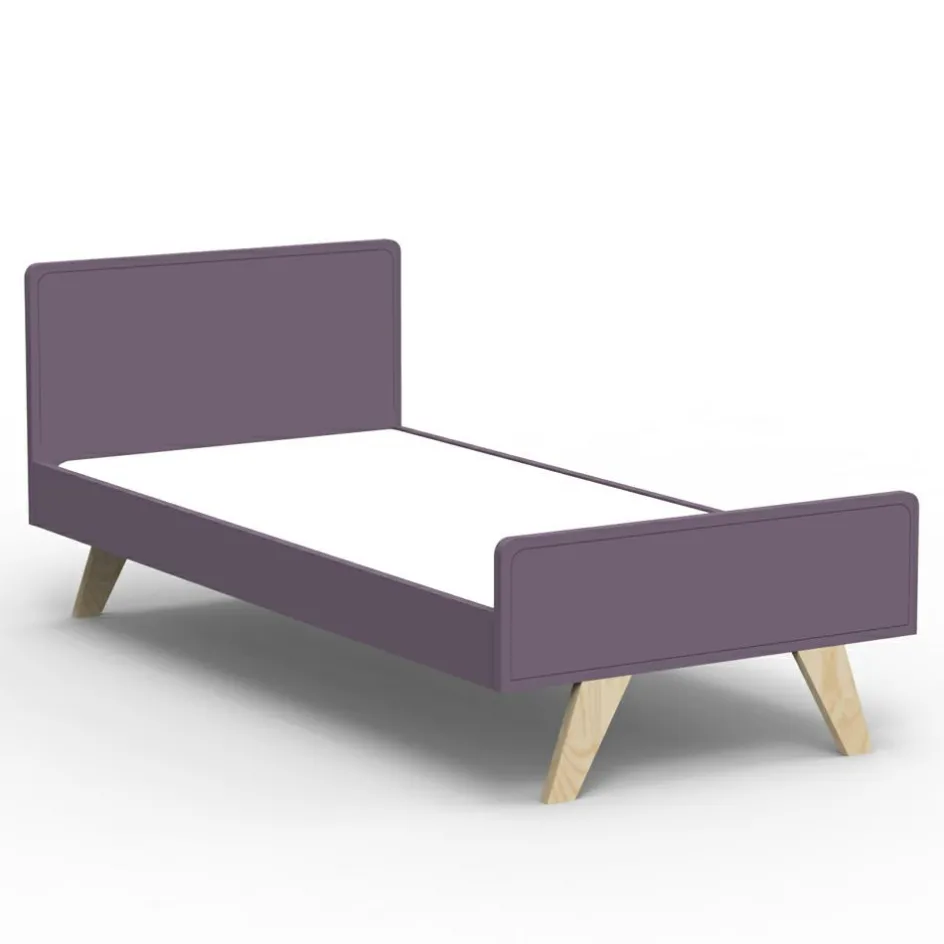 Hot Mathy by bols Lit junior Madavin avec pieds en bouleau coloris au choix (90 x 200 cm)