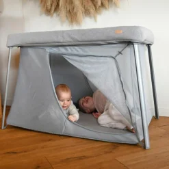 Lit parapluie 3 en 1 Eazy sleep Gris chiné et Galet|Béaba Best