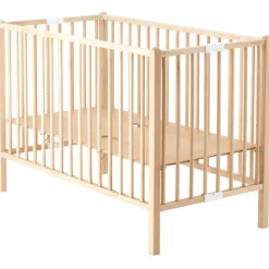 Lit pliable à barreaux Roméo naturel (120 X 60 cm)|Combelle Online