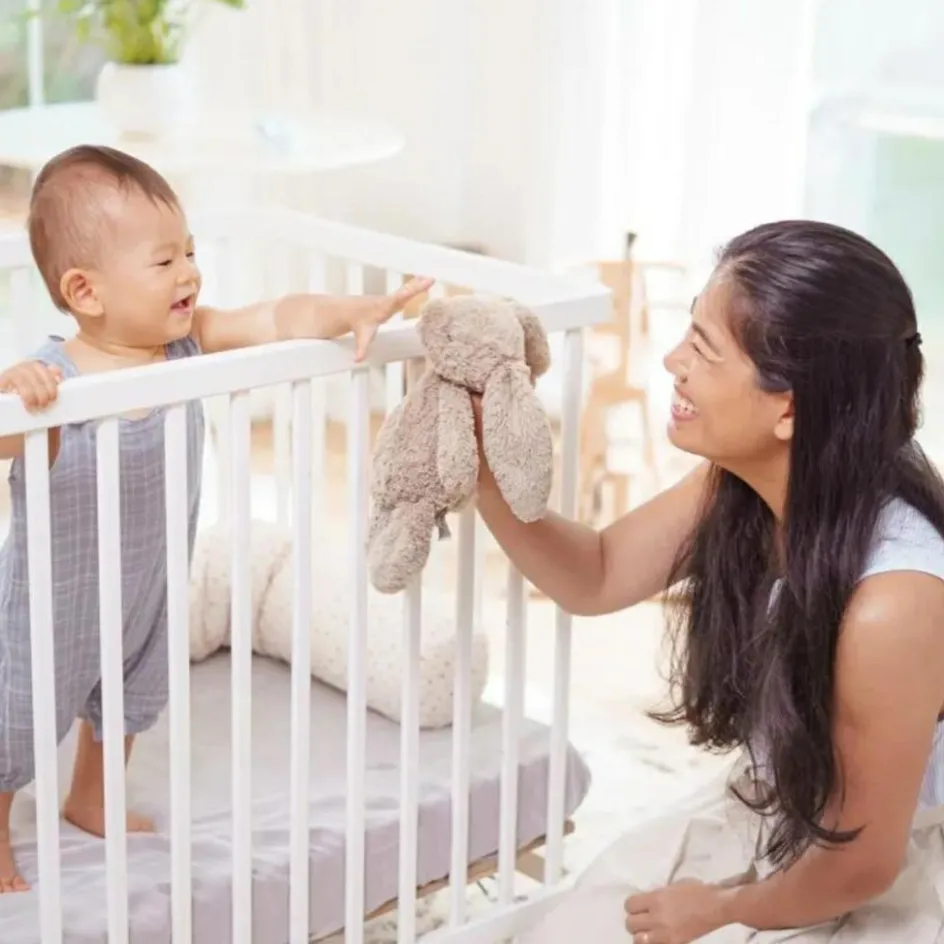 Outlet Geuther Lit pliant en bois Mayla Blanc (60 x 120 cm)