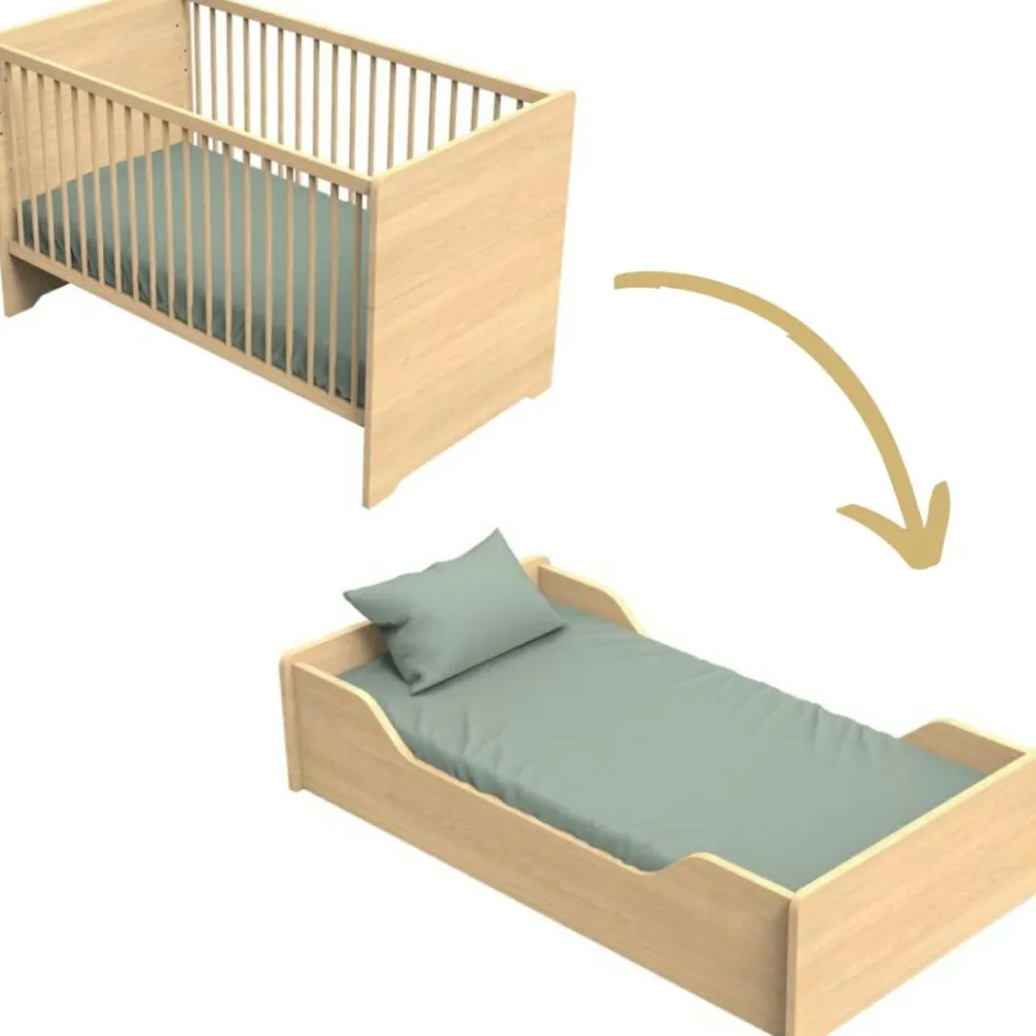 Lit évolutif Little big bed Cannelle (70 x 140 cm)|Sauthon mobilier Discount
