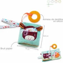 Sale Lilliputiens Livre bébé en tissu imagier La Ferme