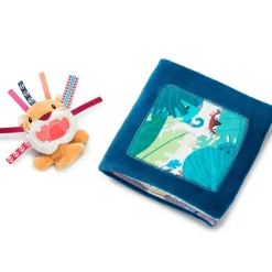Hot Lilliputiens Livre bébé en tissu Jack le lion