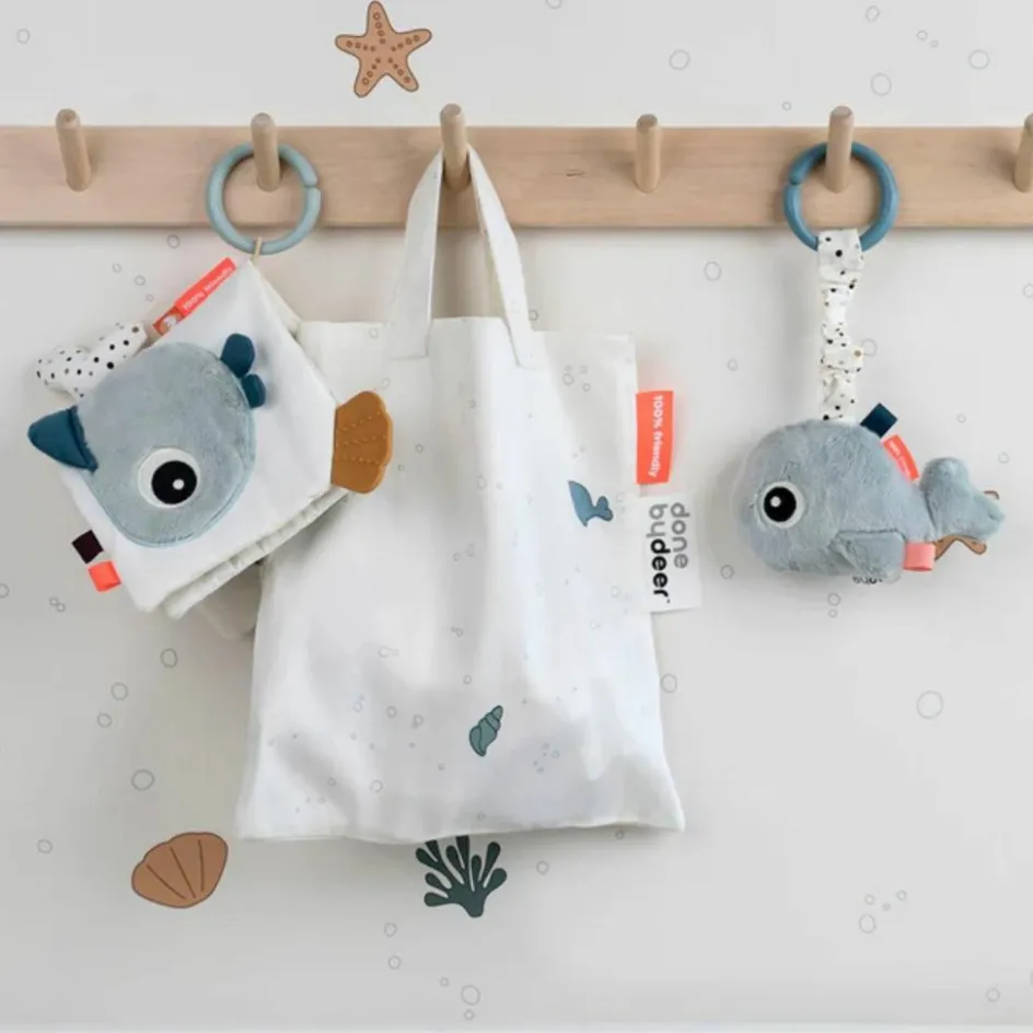 Hot Done by Deer Livre bébé en tissu poissons Sea friends