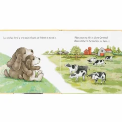 Discount Jellycat Livre Caramel le toutou timide et son papa