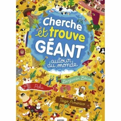 Livre Cherche et trouve géant Autour du monde|Auzou Editions Best