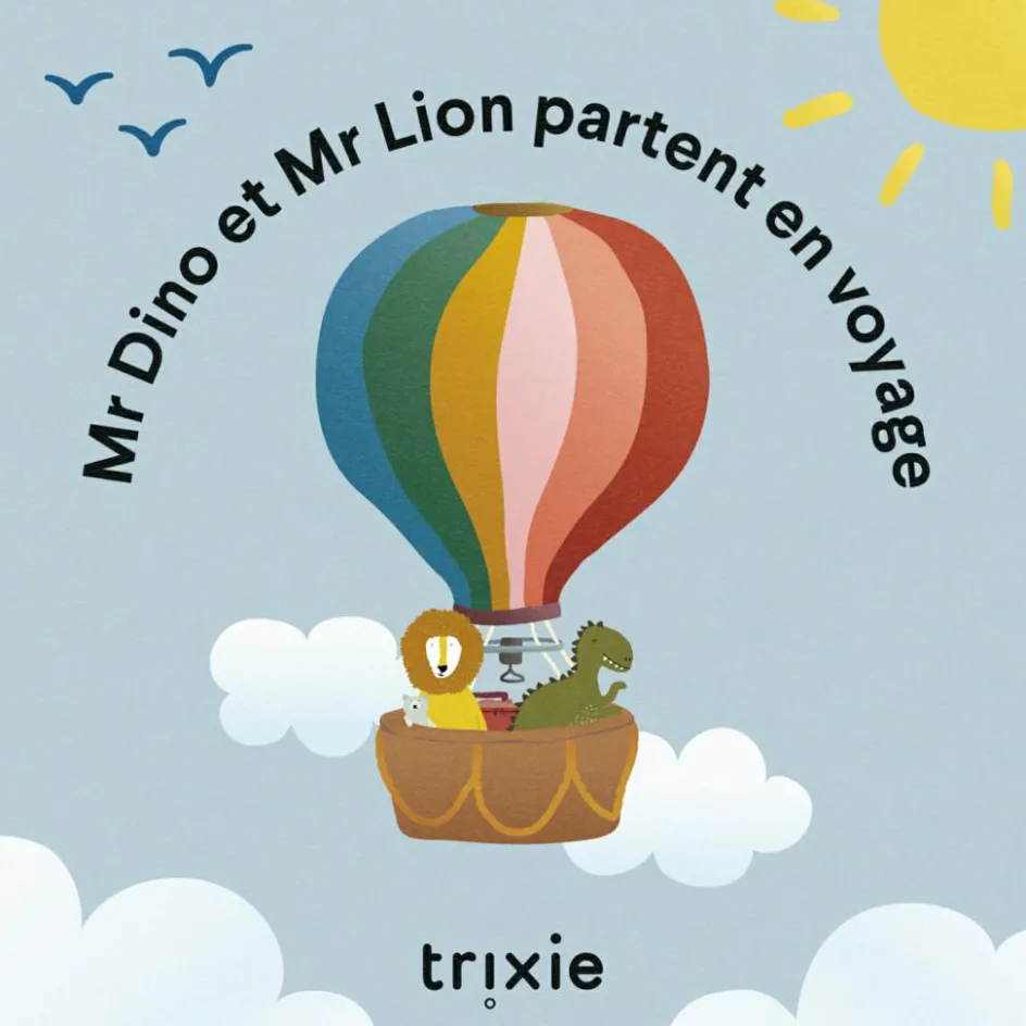 Trixie Livre de conte Dino et Lion partent en voyage