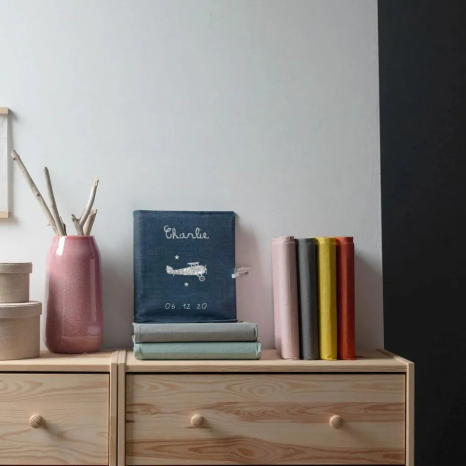 Outlet Les Griottes Livre de naissance bleu pétrole 88 pages (personnalisable)