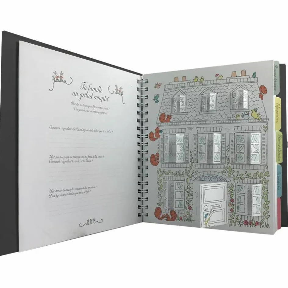 Outlet Les Griottes Livre de naissance bleu pétrole 88 pages (personnalisable)