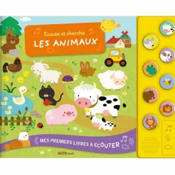 Livre Mes premiers livres à écouter Écoute et cherche les animaux|Auzou Editions