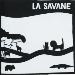 Outlet Trois Kilos Sept Livre noir et blanc en tissu Tam Tam