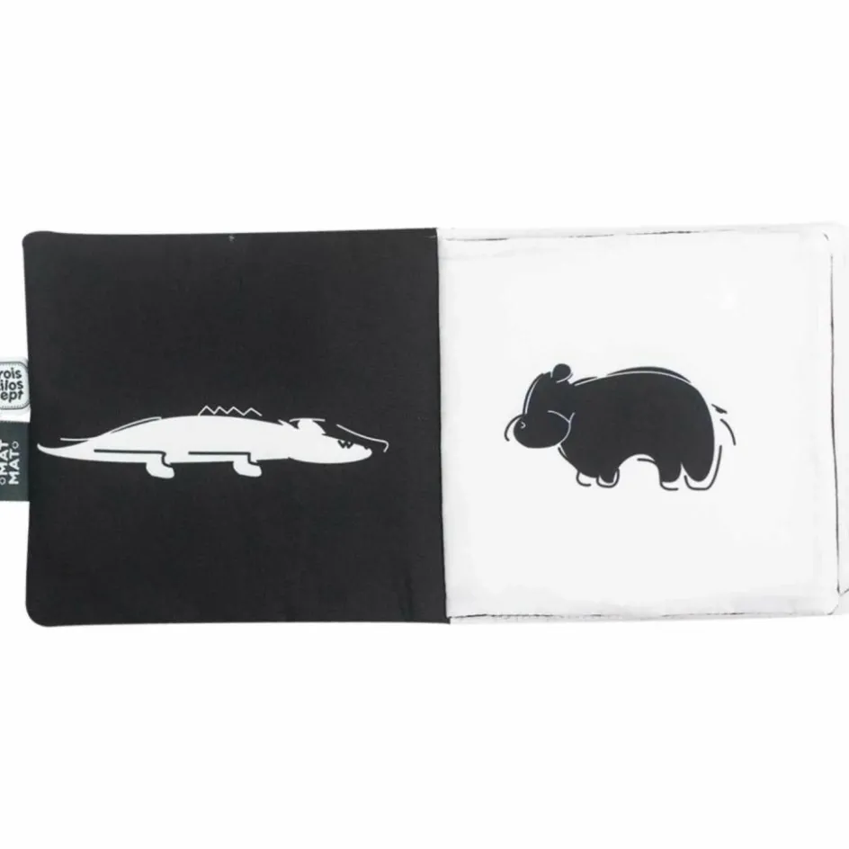 Outlet Trois Kilos Sept Livre noir et blanc en tissu Tam Tam