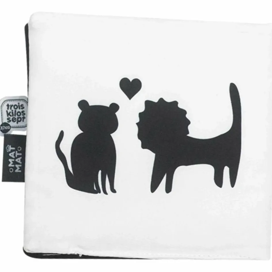 Outlet Trois Kilos Sept Livre noir et blanc en tissu Tam Tam