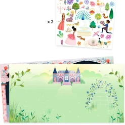 Livret avec stickers repositionnables La vie au château|Djeco Hot