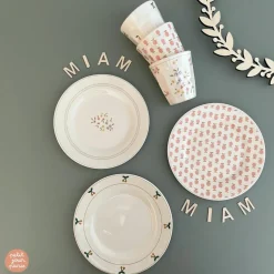 Lot 6 assiettes à dessert Emile et Ida|Petit Jour Paris Clearance