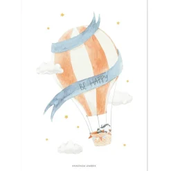 Lot de 4 affiches Hot-air balloons|Lilipinso Outlet