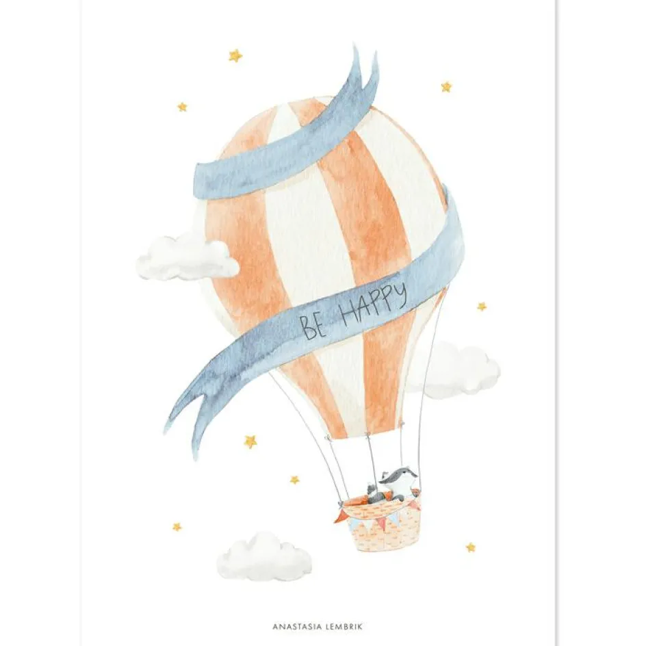 Lot de 4 affiches Hot-air balloons|Lilipinso Outlet