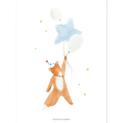 Lot de 4 affiches Hot-air balloons|Lilipinso Outlet