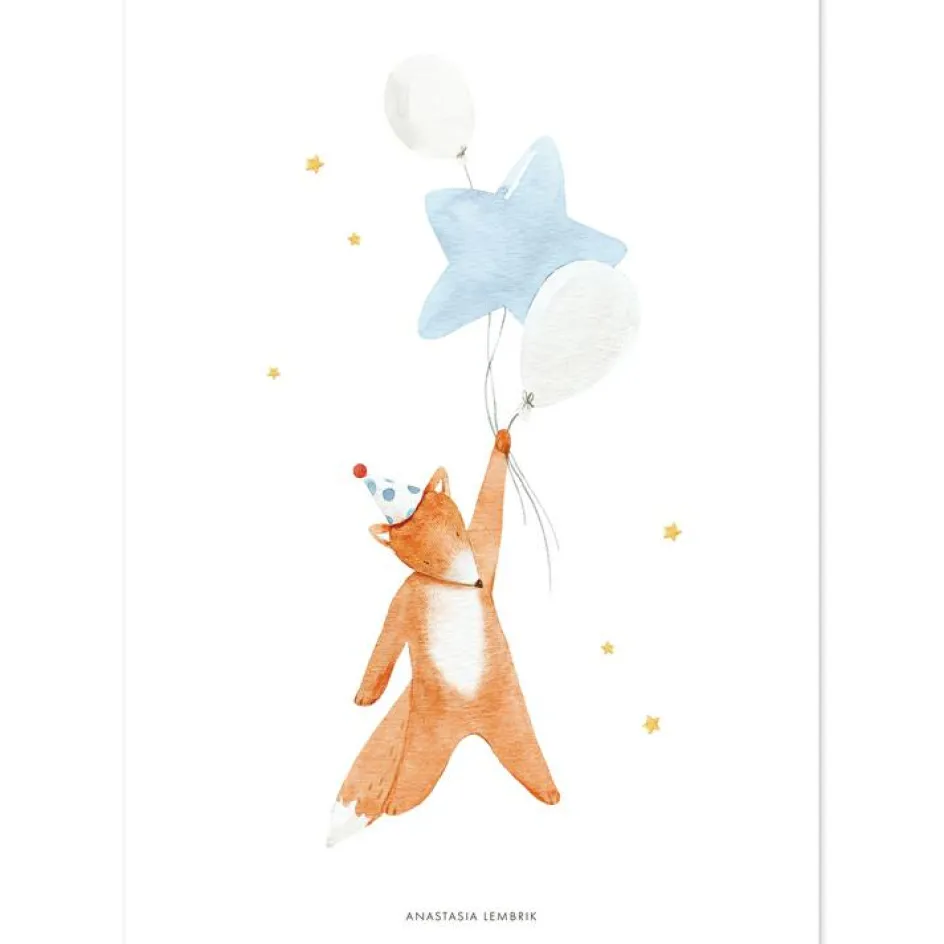 Lot de 4 affiches Hot-air balloons|Lilipinso Outlet