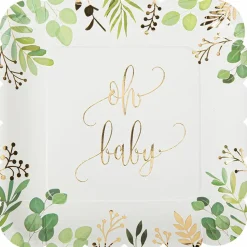 Lot de 8 assiettes en carton Oh Baby|Arty Fêtes Factory Online