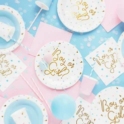 Lot de 6 assiettes garçon ou fille (23 cm)|Party Deco Discount