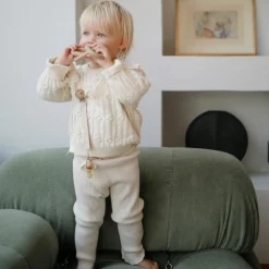 Hot Mushie Lot de 2 attaches-sucettes en lin Olive-Sand