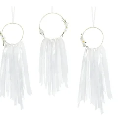 Discount Party Deco Lot de 3 attrape rêves blanc