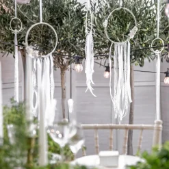 Discount Party Deco Lot de 3 attrape rêves blanc