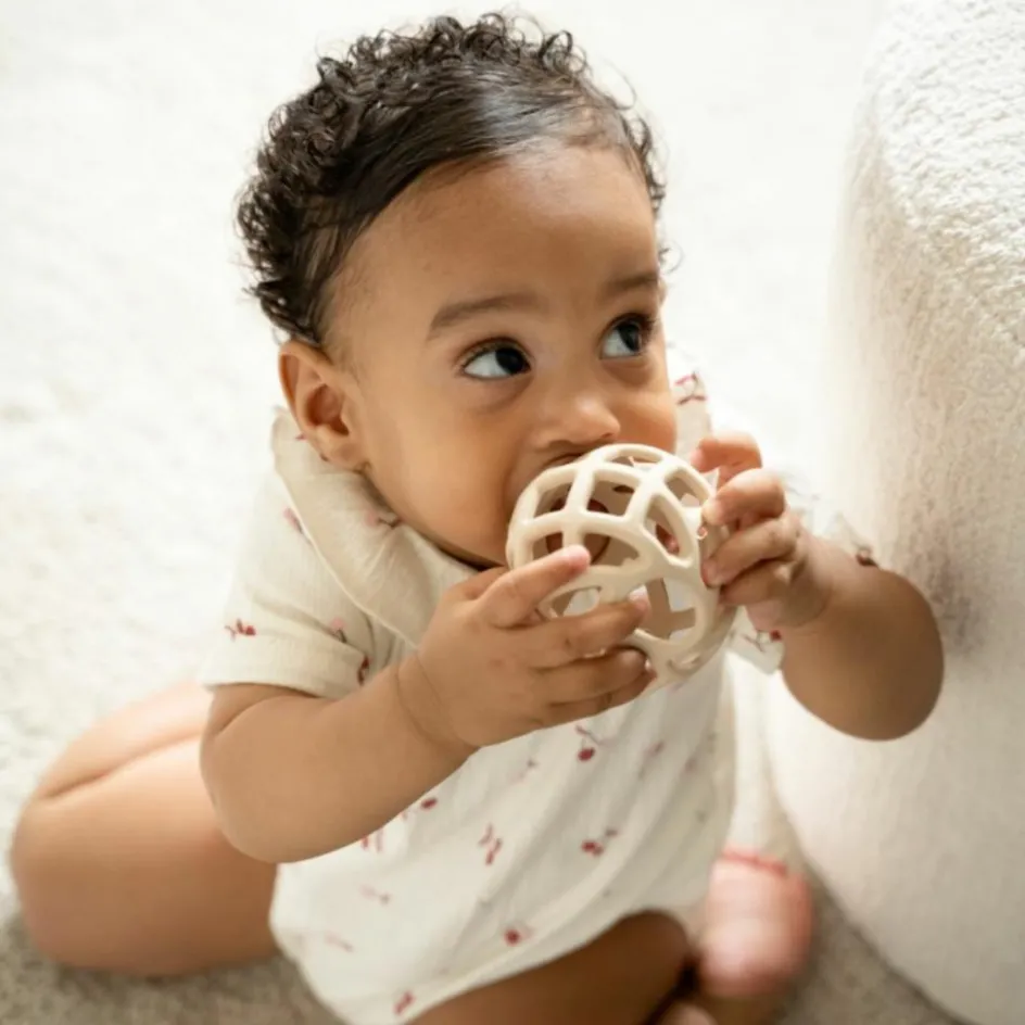 Lot de 2 balles de préhension Vieux Rose-Warm Linen|Baby's Only Hot