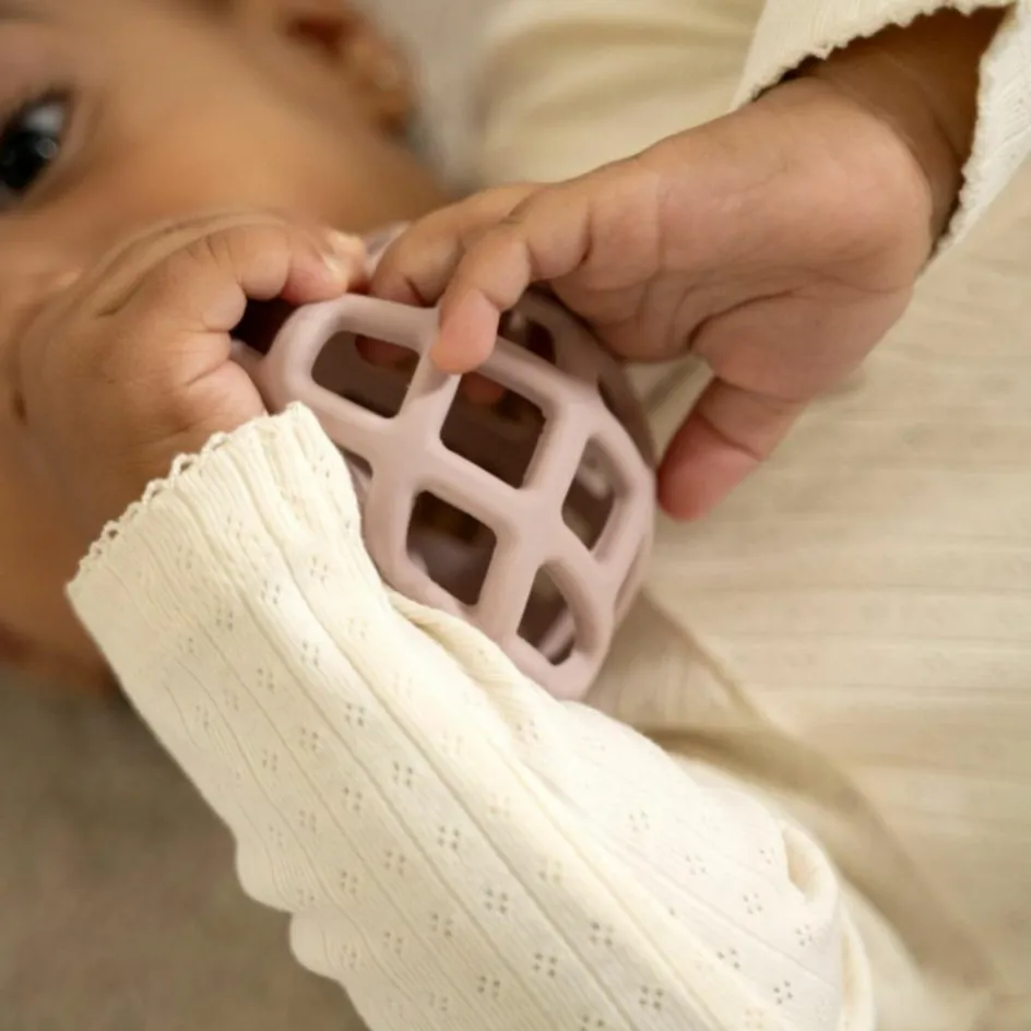 Lot de 2 balles de préhension Vieux Rose-Warm Linen|Baby's Only Hot