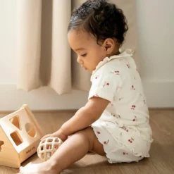 Lot de 2 balles de préhension Vieux Rose-Warm Linen|Baby's Only Hot