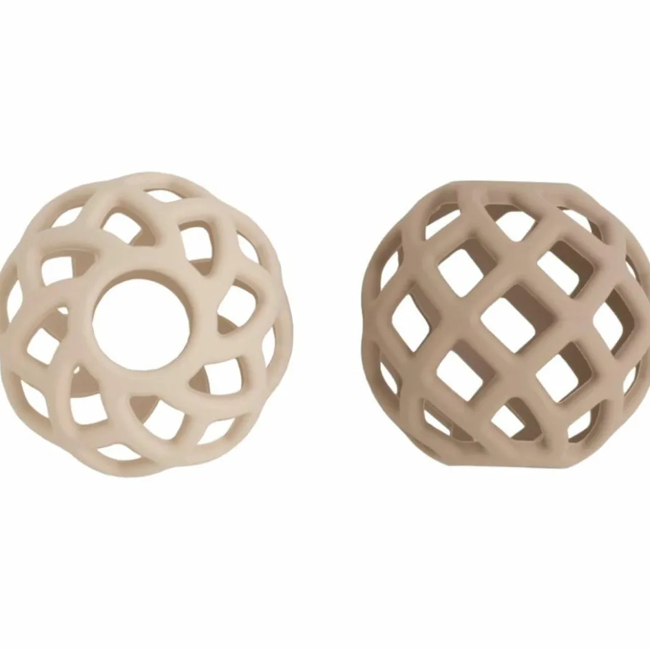 Baby's Only Lot de 2 balles de préhension Clay-Warm Linen