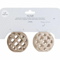 Baby's Only Lot de 2 balles de préhension Clay-Warm Linen