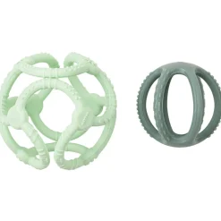 Lot de 2 balles encastrables en silicone vertes|Nattou Outlet