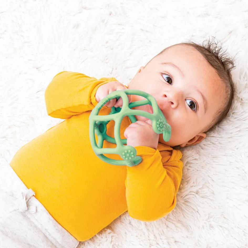 Lot de 2 balles encastrables en silicone vertes|Nattou Outlet