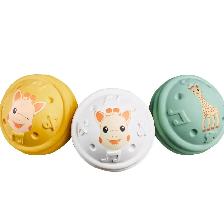 Lot de 3 balles musicales - Ouïe|Sophie la girafe Discount