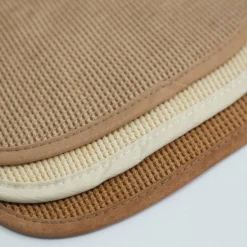 Trois Kilos Sept Lot de 6 bavoirs de naissance Nid d'abeille Beige-Choco