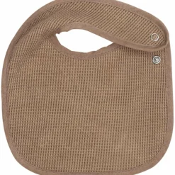 Trois Kilos Sept Lot de 6 bavoirs de naissance Nid d'abeille Beige-Choco