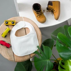 Lot de 3 bavoirs éponge à velcro blancs|Lässig Outlet